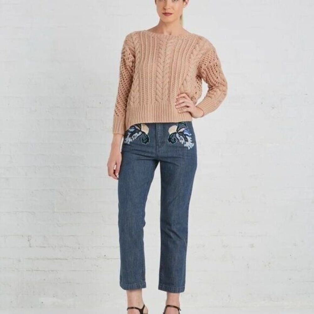 Rachel Comey Slim Bishop Pant Crop Jeans Embroidered Size: 4